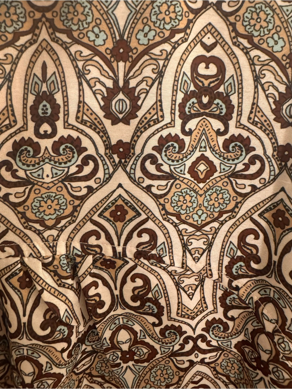 Tuckernuck Cream and Brown Patterned Peplum Tunic Dress - Picture 8 of 8